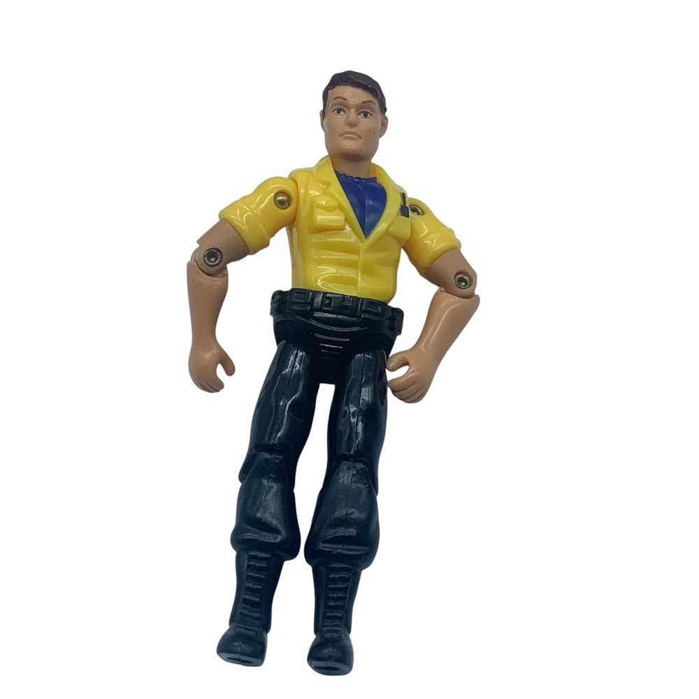 Vintage Chap Mei Action Figure Yellow Shirt Black Pants 3.75 Inch Articulated